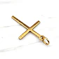 Colgante cruz palo 3.8 cm Oro 18k - Miniatura 3