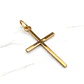 Colgante cruz palo 3.8 cm Oro 18k - Miniatura 4