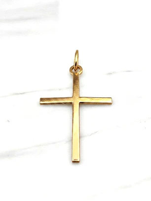 Colgante cruz palo 3.8 cm Oro 18k