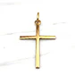 Colgante cruz palo 3.8 cm Oro 18k - Miniatura 2