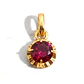 Colgante chatón rubi oro 18k - Miniatura 2