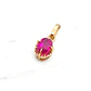 Colgante chaton ovalado Rubi 1.7 cm Oro 18k  - Miniatura 2