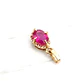 Colgante chaton ovalado Rubi 1.7 cm Oro 18k  - Miniatura 4