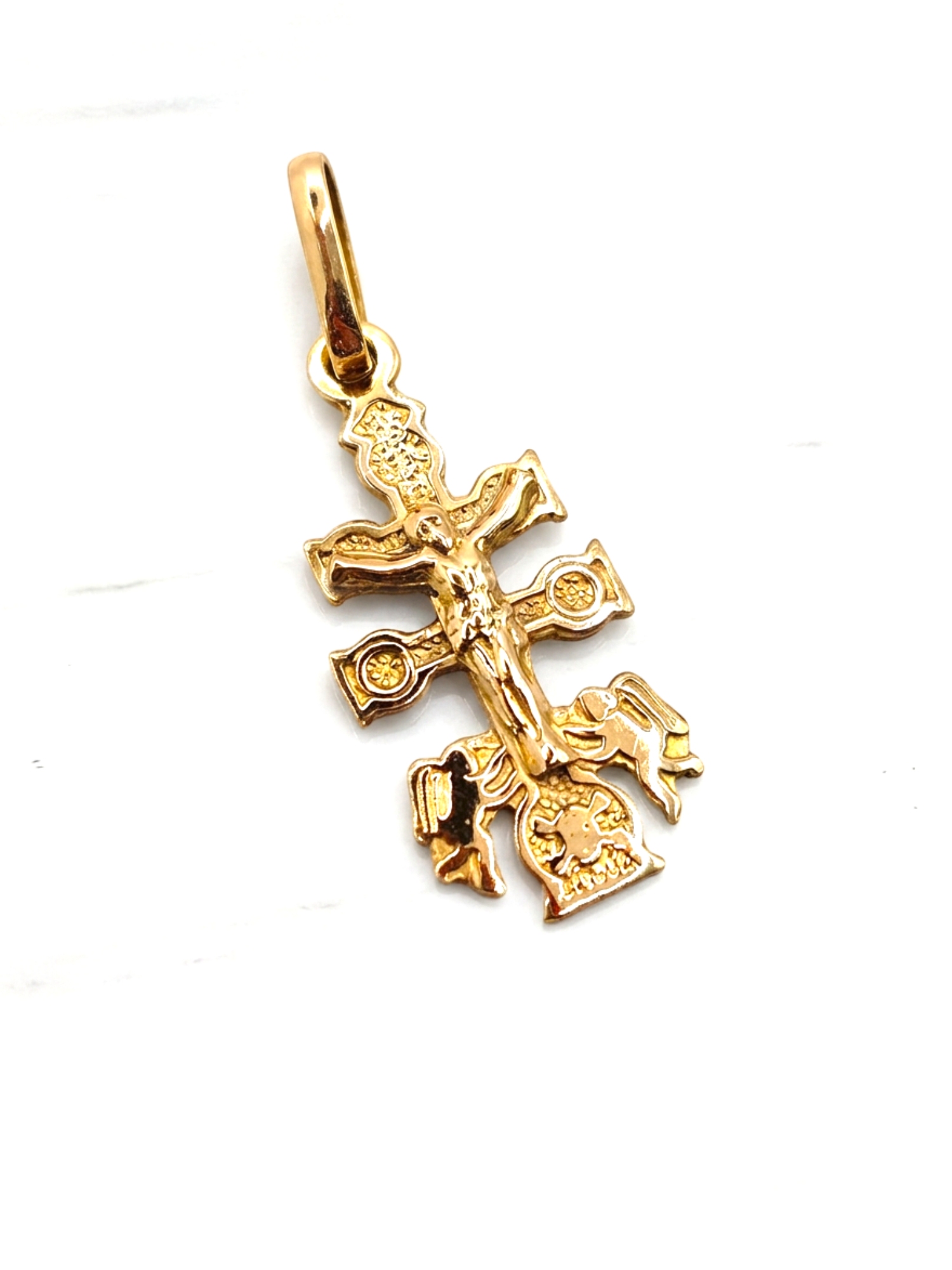 Colgante cruz de caravaca Oro 18k 4