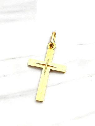 Colgante cruz calada Oro 18k