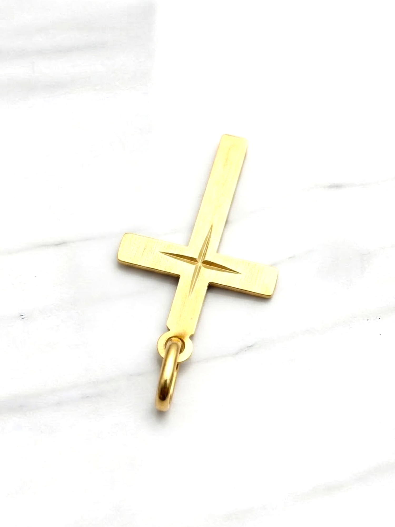 Colgante cruz calada Oro 18k 5