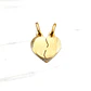 Colgante corazón partido mediano Oro 18k - Miniatura 4