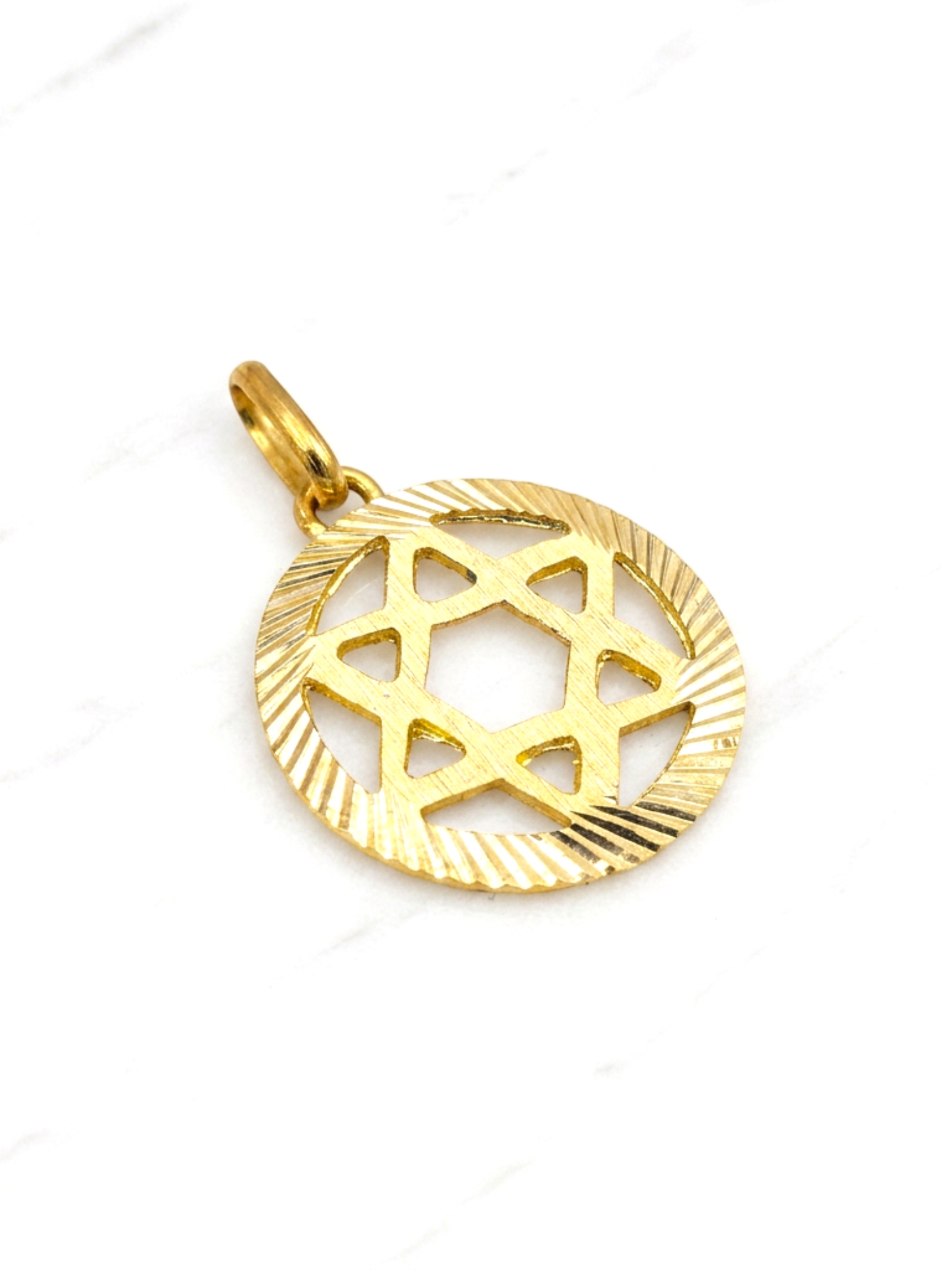Colgante estrella de David esfera grande Oro 18k 1