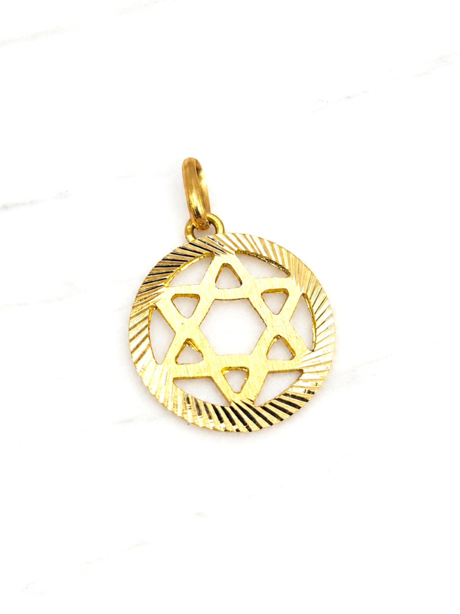 Colgante estrella de David esfera grande Oro 18k 4
