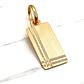 Colgante placa rectangular mediana Oro 18k - Miniatura 2