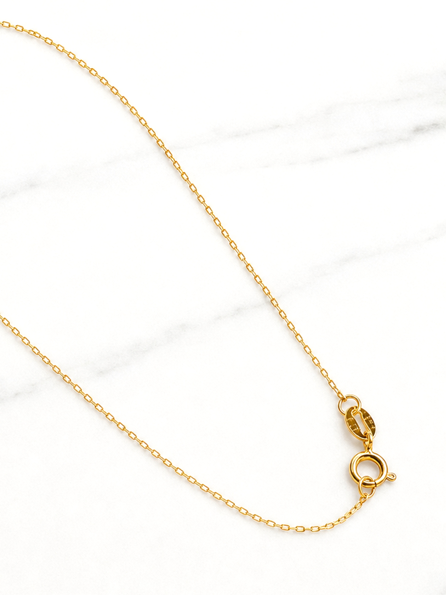 Cadena eslabón limado 45 cm Oro 18k  2