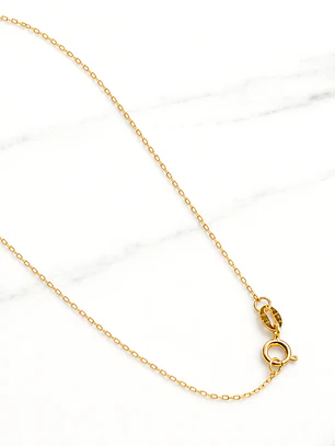 Cadena eslabón limado 45 cm Oro 18k 