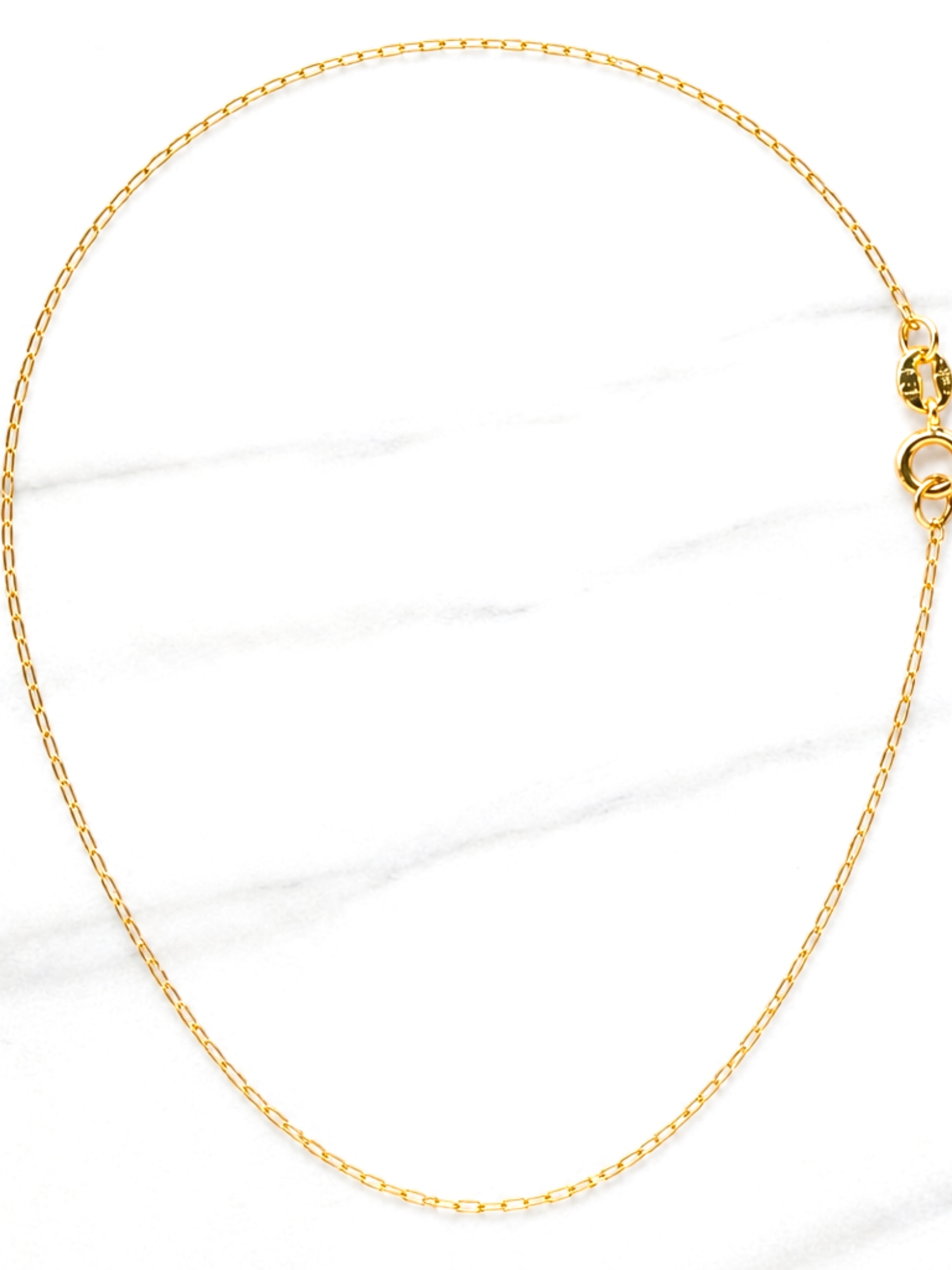 Cadena eslabón limado 45 cm Oro 18k  3