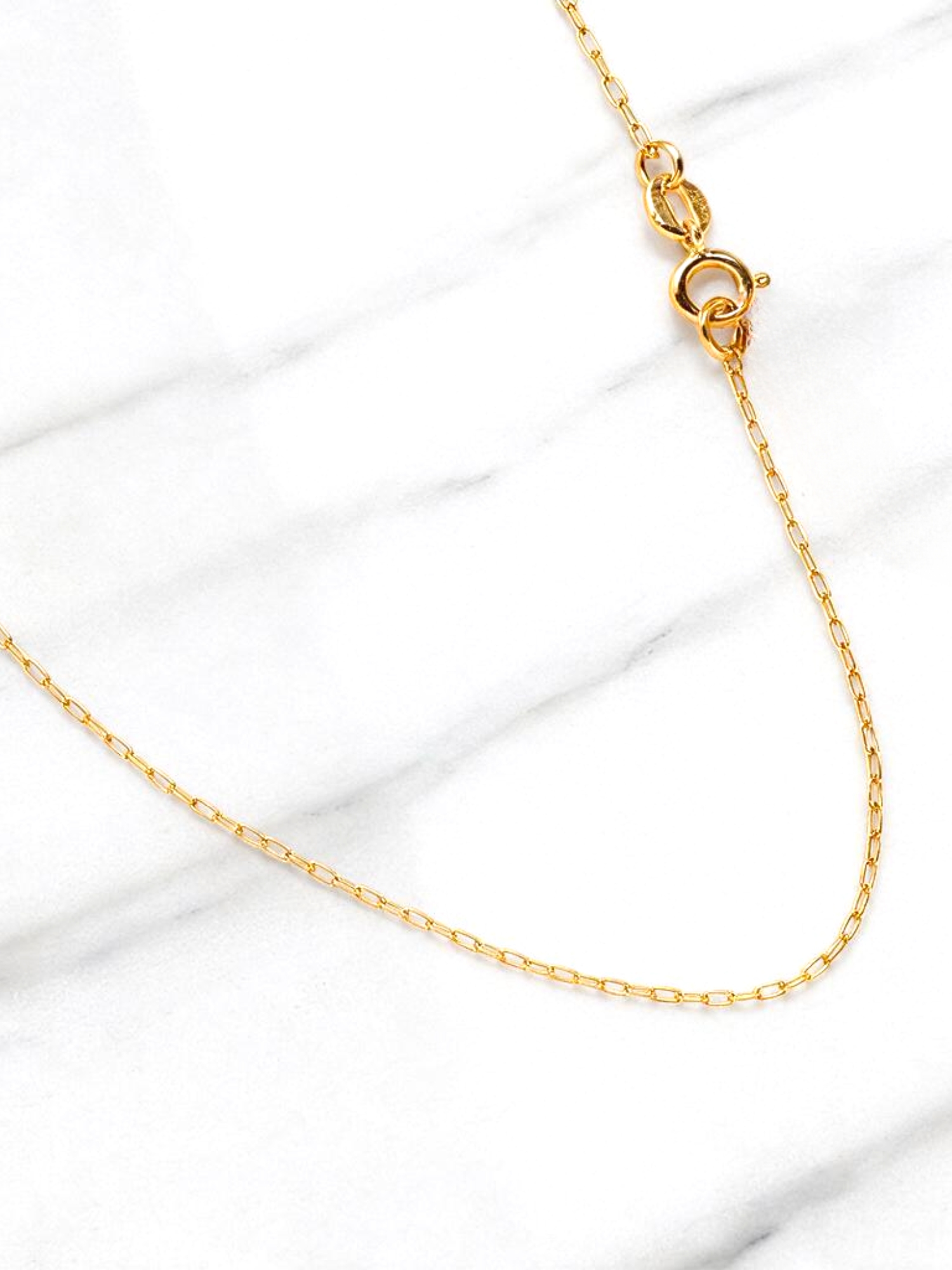 Cadena eslabón limado 45 cm Oro 18k  4
