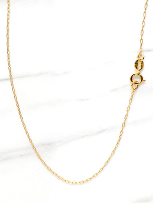 Cadena eslabón limado 45 cm Oro 18k 