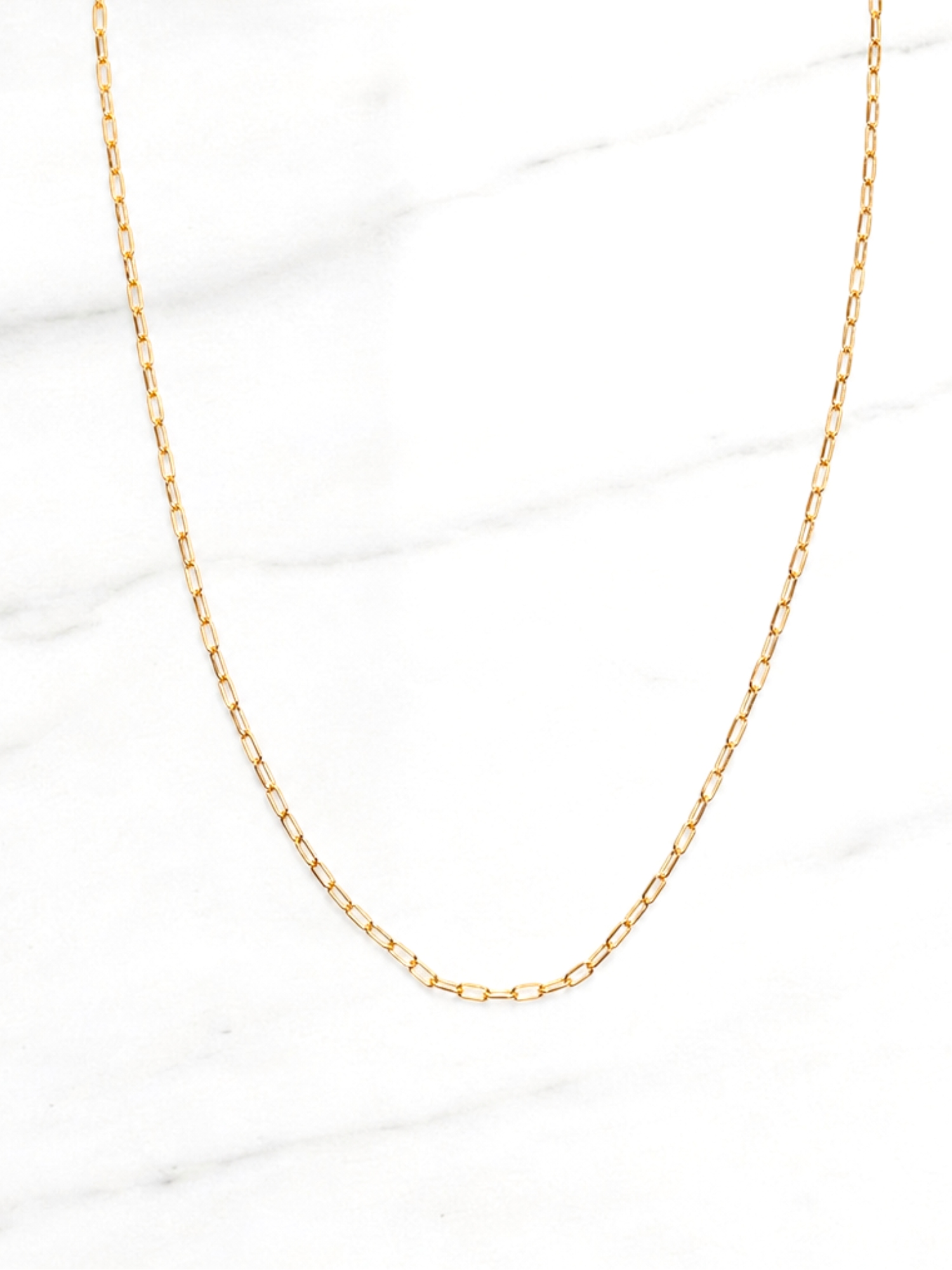 Cadena eslabón limado 45 cm Oro 18k  5