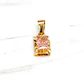 Colgante chatón cuadrado rosa de francia mediano Oro 18k - Miniatura 4