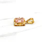 Colgante chatón cuadrado rosa de francia mediano Oro 18k - Miniatura 2