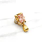 Colgante chatón cuadrado rosa de francia mediano Oro 18k - Miniatura 5