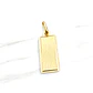 Colgante placa rectangular con bordes Oro 18k - Miniatura 1