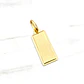 Colgante placa rectangular con bordes Oro 18k - Miniatura 2