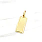 Colgante placa rectangular con bordes Oro 18k - Miniatura 3