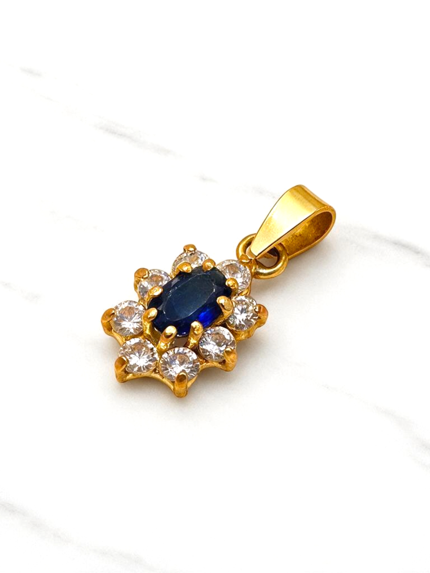 Colgante lady zafiro mediano Oro 18k 2