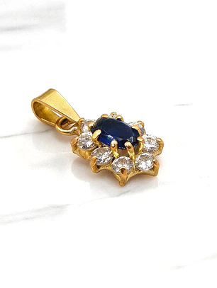 Colgante lady zafiro mediano Oro 18k