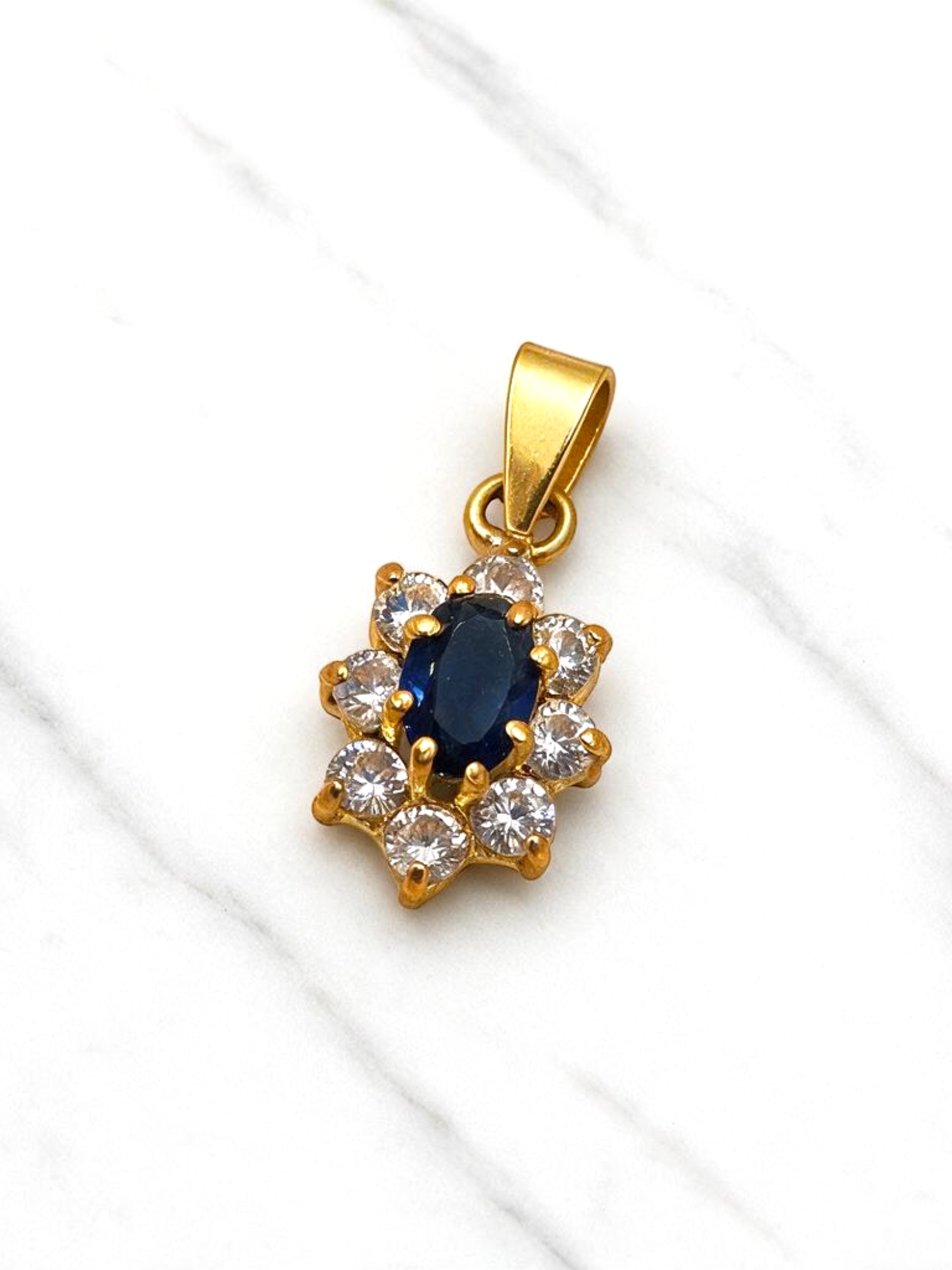 Colgante lady zafiro mediano Oro 18k 4
