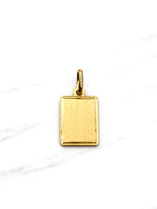 Colgante placa tallada 2.3 cm Oro 18k 