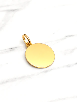 Colgante disco 1.6 cm Oro 18k