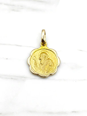 Colgante medalla San Benito Oro 18k