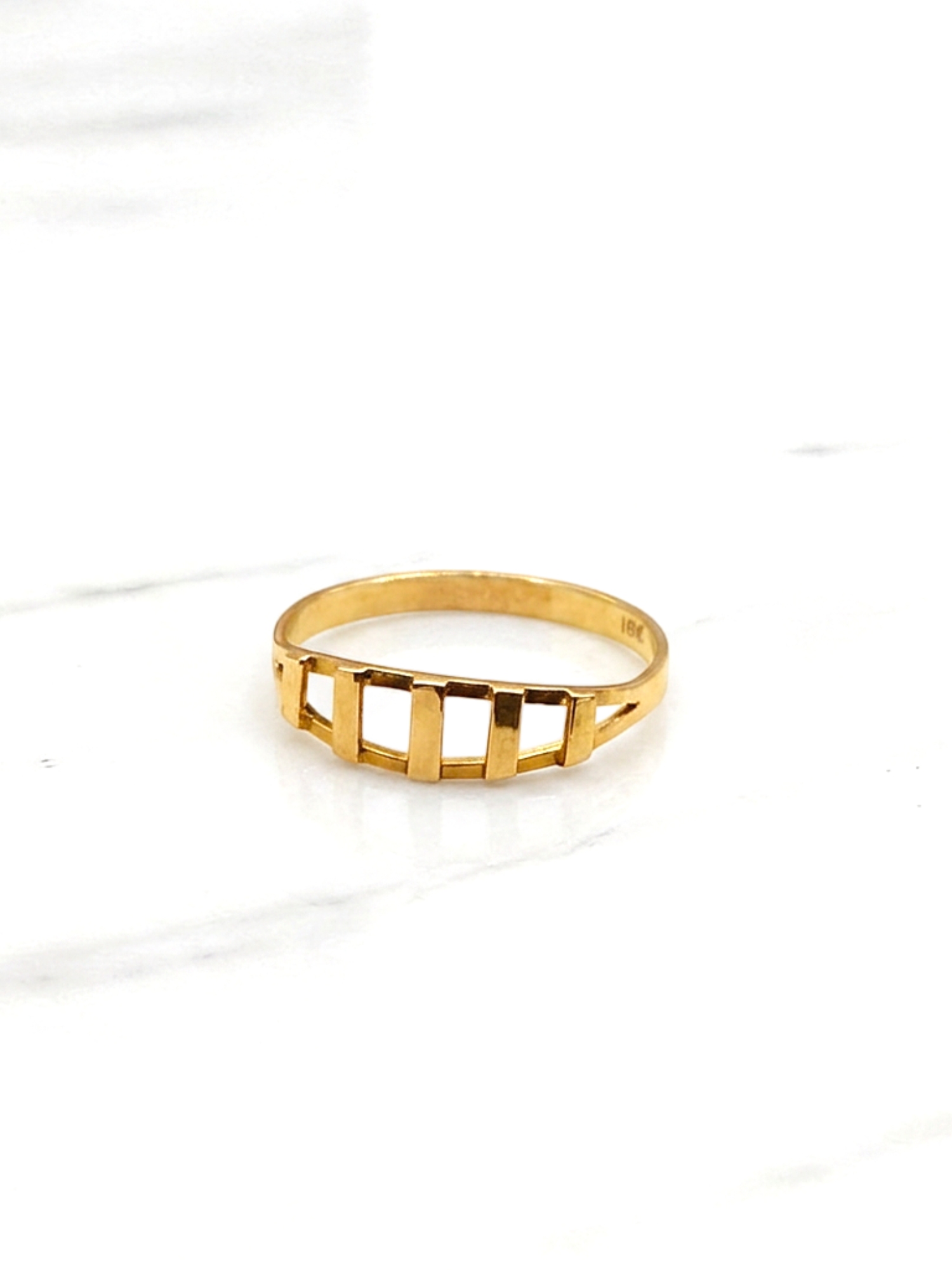 Anillo escalón Oro 18k 2