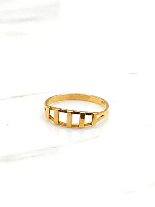 Anillo escalón Oro 18k
