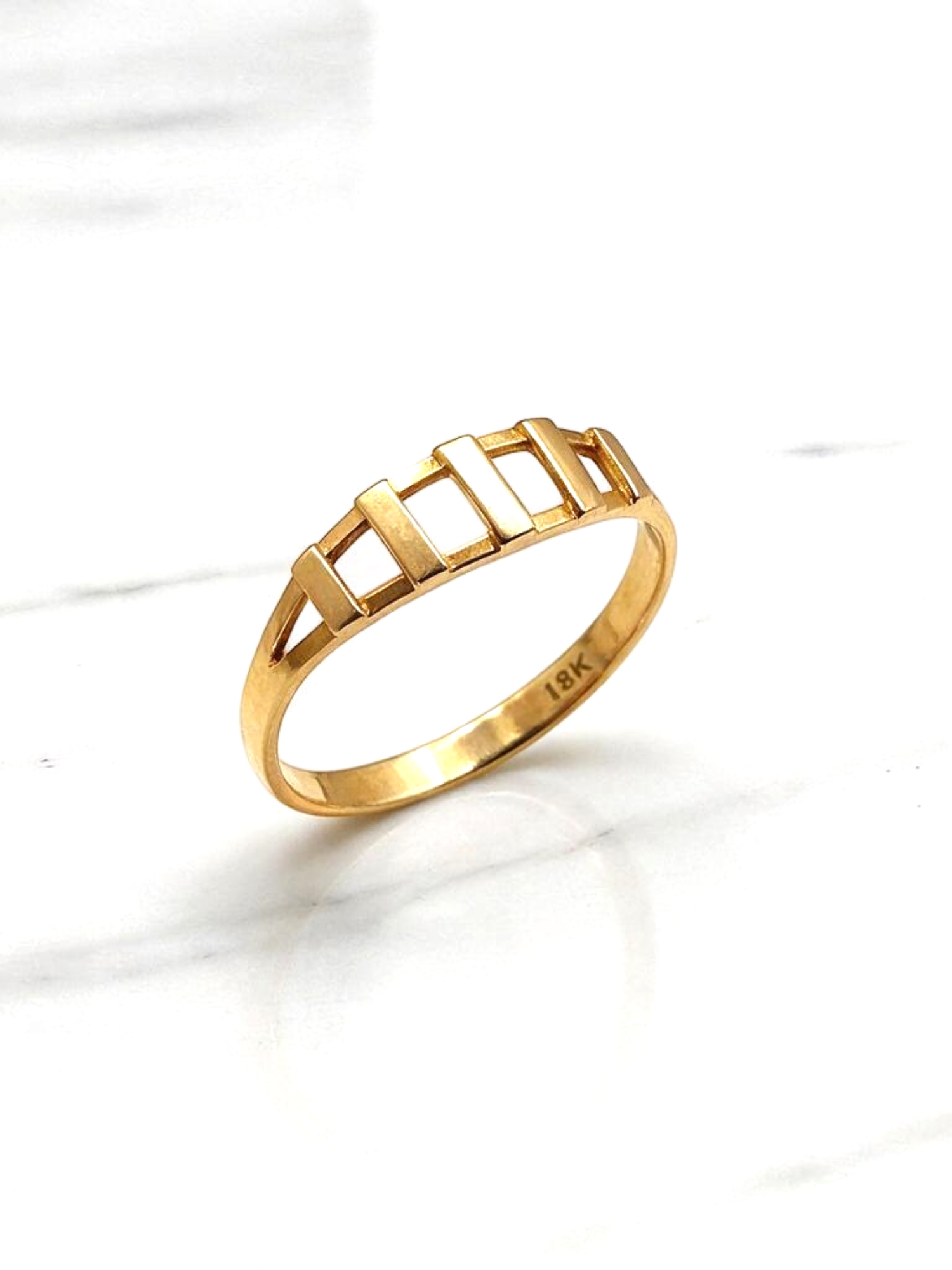 Anillo escalón Oro 18k 1