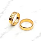 Argollas de matrimonio planas 5 mm y circones Oro 18k - Miniatura 2