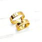 Argollas de matrimonio planas 5 mm y circones Oro 18k - Miniatura 3