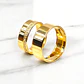 Argollas de matrimonio planas 5 mm y circones Oro 18k - Miniatura 1