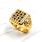 Anillo lyon circones y ónix Oro 18k - Miniatura 2