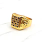 Anillo lyon circones y ónix Oro 18k - Miniatura 4
