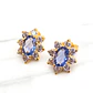 Aros lady aguamarina con circones Oro 18k - Miniatura 1