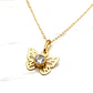 Cadena eslabón limado 50 cm con mariposa circon Oro 18k - Miniatura 3