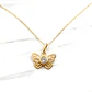 Cadena eslabón limado 50 cm con mariposa circon Oro 18k - Miniatura 4