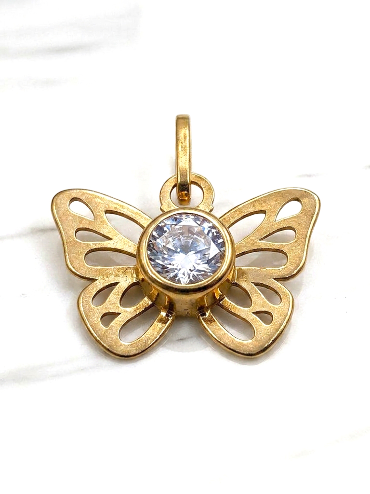 Colgante mariposa 17 mm Oro 18k 1