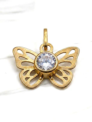 Colgante mariposa 17 mm Oro 18k