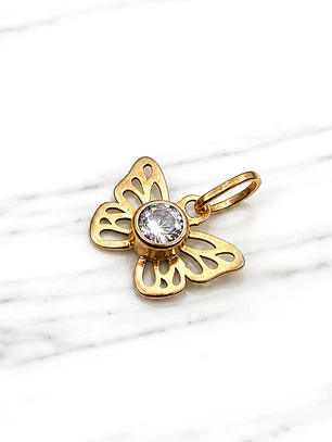 Colgante mariposa 17 mm Oro 18k
