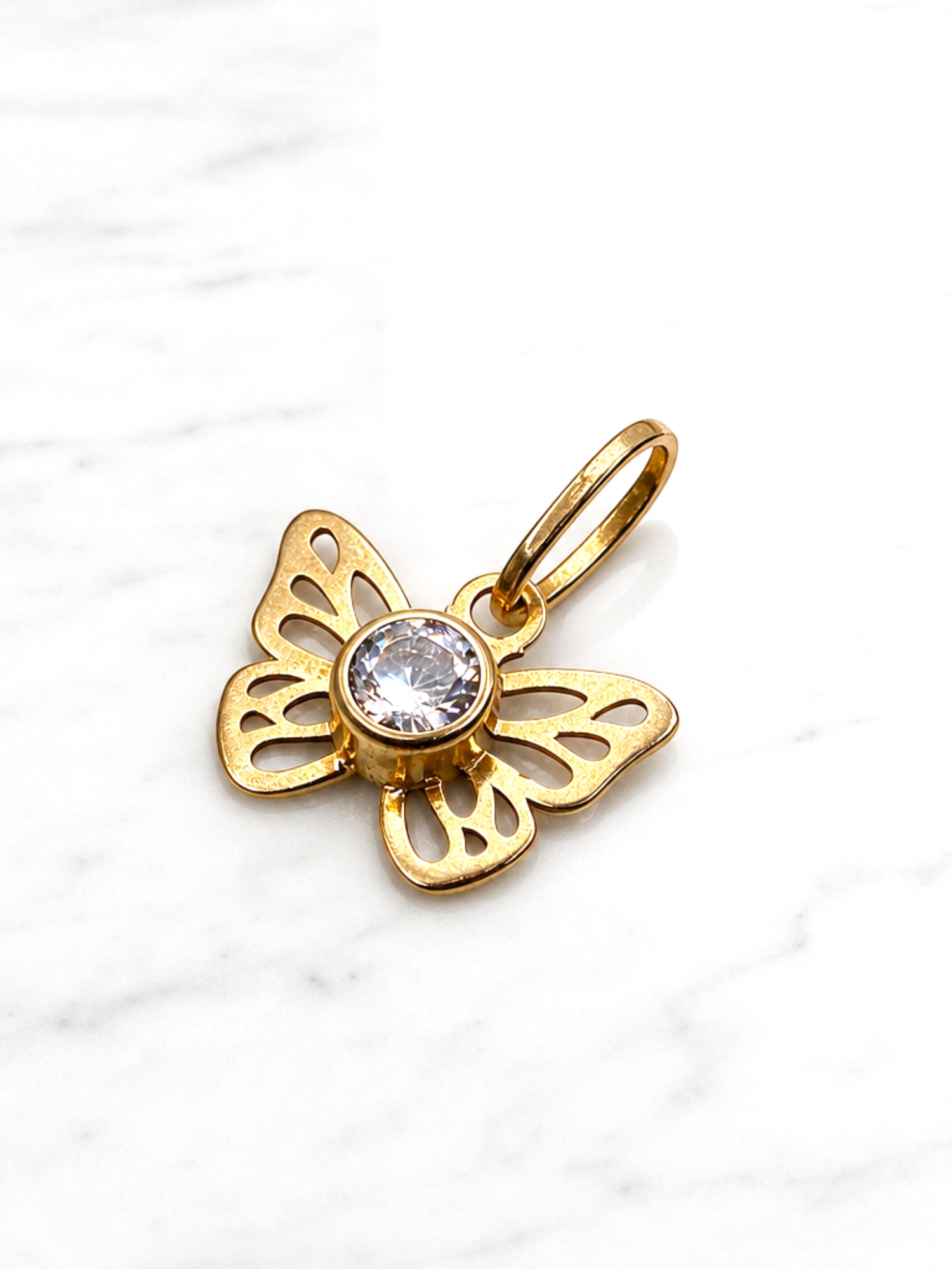 Colgante mariposa 17 mm Oro 18k 4