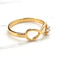 Anillo silueta infinito circón Oro 18k - Miniatura 2