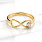 Anillo silueta infinito circón Oro 18k - Miniatura 1