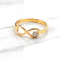 Anillo silueta infinito circón Oro 18k - Miniatura 5